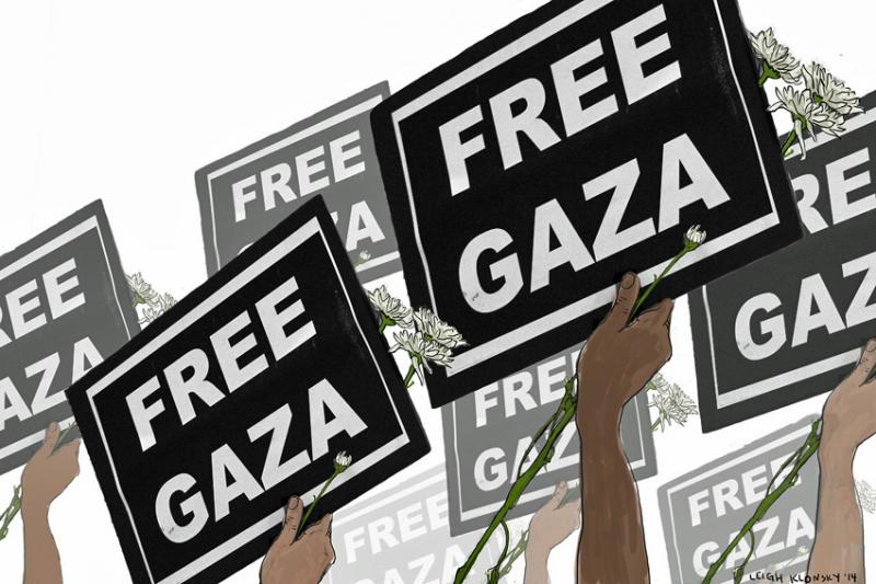 Free Gaza - Free Gaza - Free Gaza (by Leigh Klonsky - 2014)