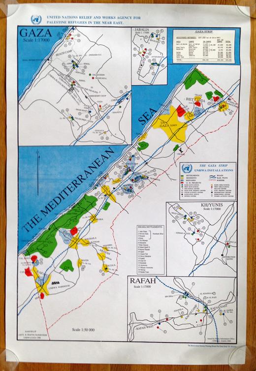 UNRWA Map of Gaza - 1988 (by Research in Progress  - 1988)