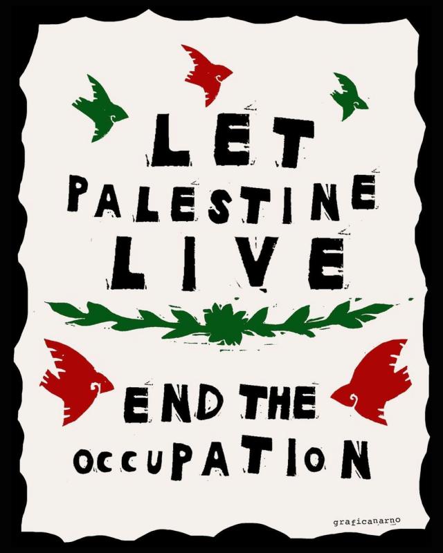 Let Palestine Live (by Andrea Narno (Graficanarno) - 2023)