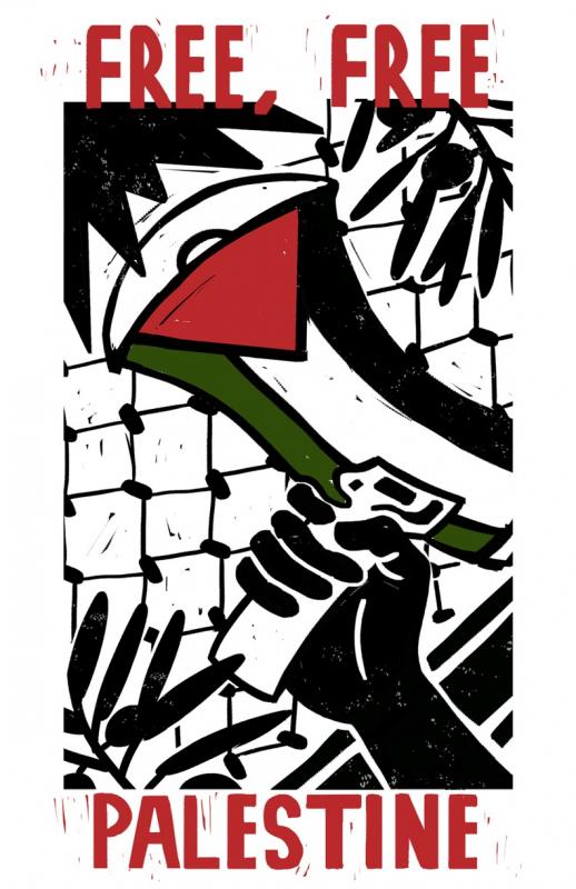 Megaphone Palestine (by Sarah N. K - 2023)