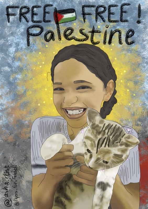 Free! Free! Palestine - @asha.rtist (by @asha.rtist - 2023)