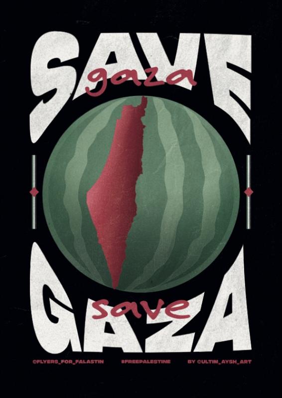 Save Gaza - Save Gaza (by @ULTIM_AYSH_ART - 2023)
