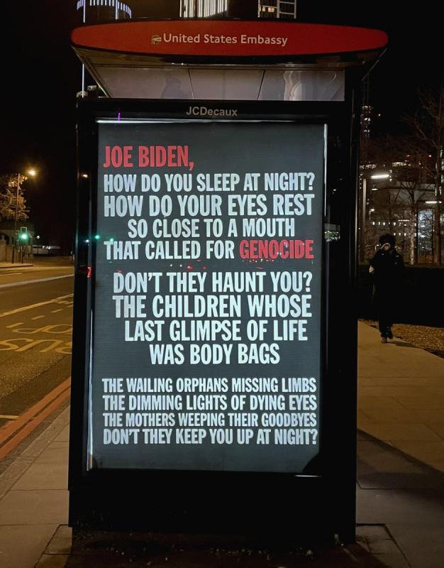 Joe Biden, How Do You Sleep At Night? (by Frank Riot - 2023)
