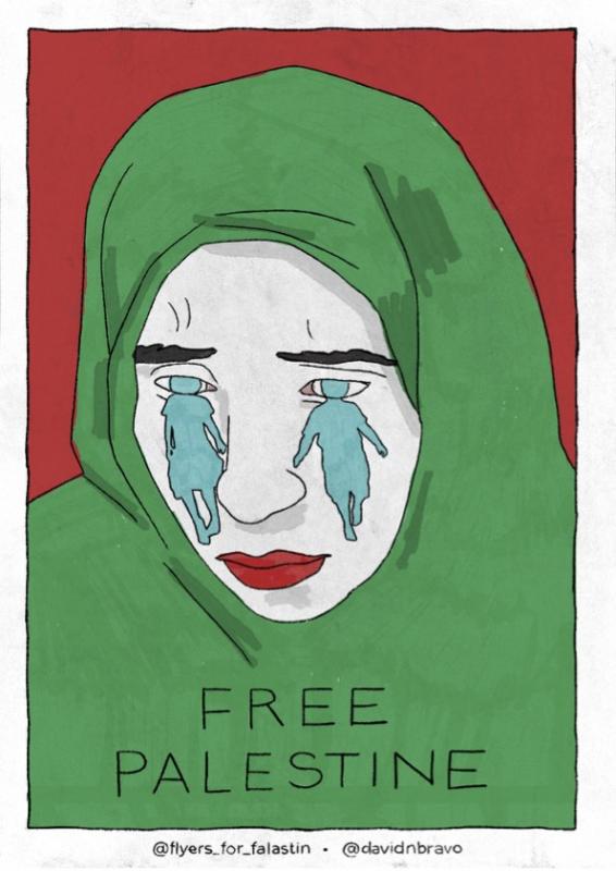 Free Palestine - @davidnbravo (by @davidnbravo - 2024)