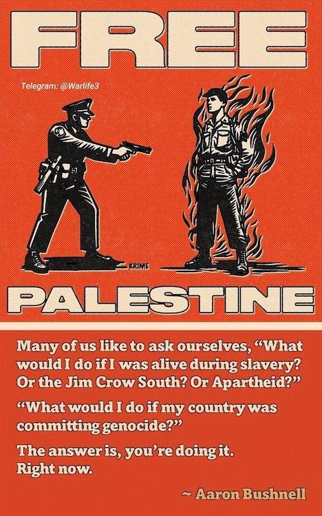 Free Palestine - Bushnell (by Krime - 2024)