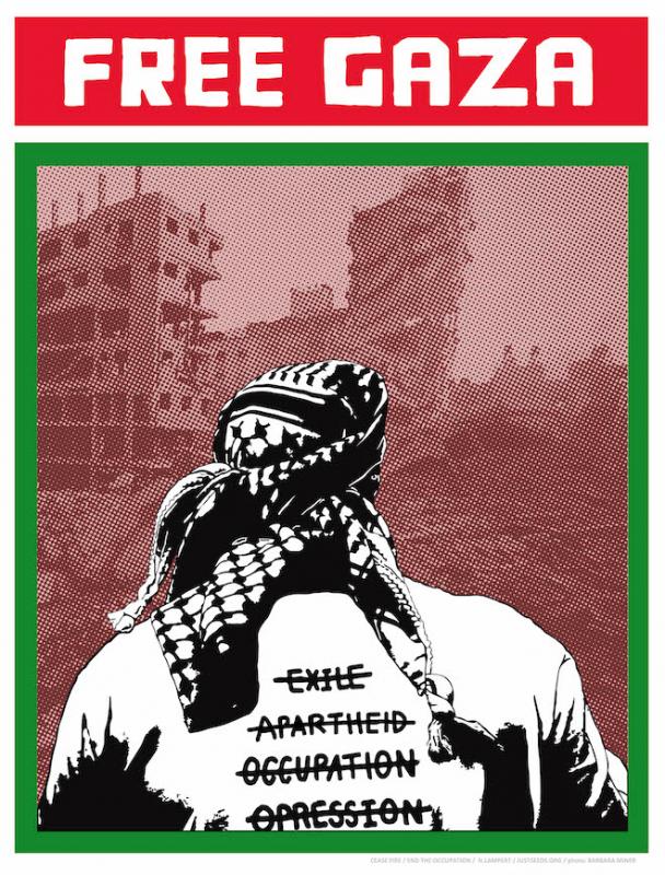 Exile Apartheid Occupation Opression (by Nicolas Lampert - 2023)