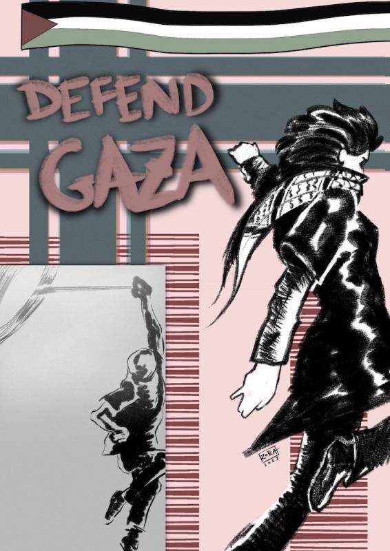 Defend Gaza - Aiello (by Vincenzo Rapicano Aiello - 2023)