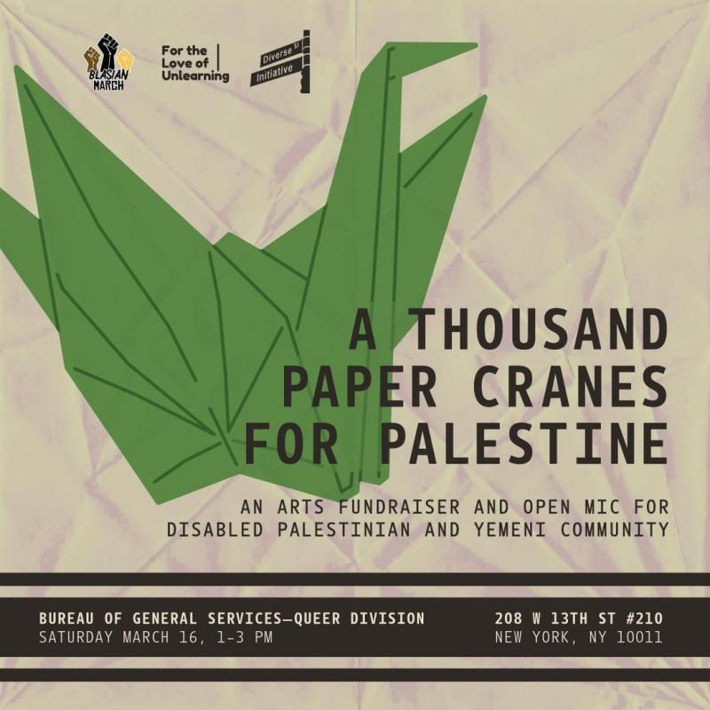 A Thousand Paper Cranes For Palestine (by Research in Progress  - 2024)