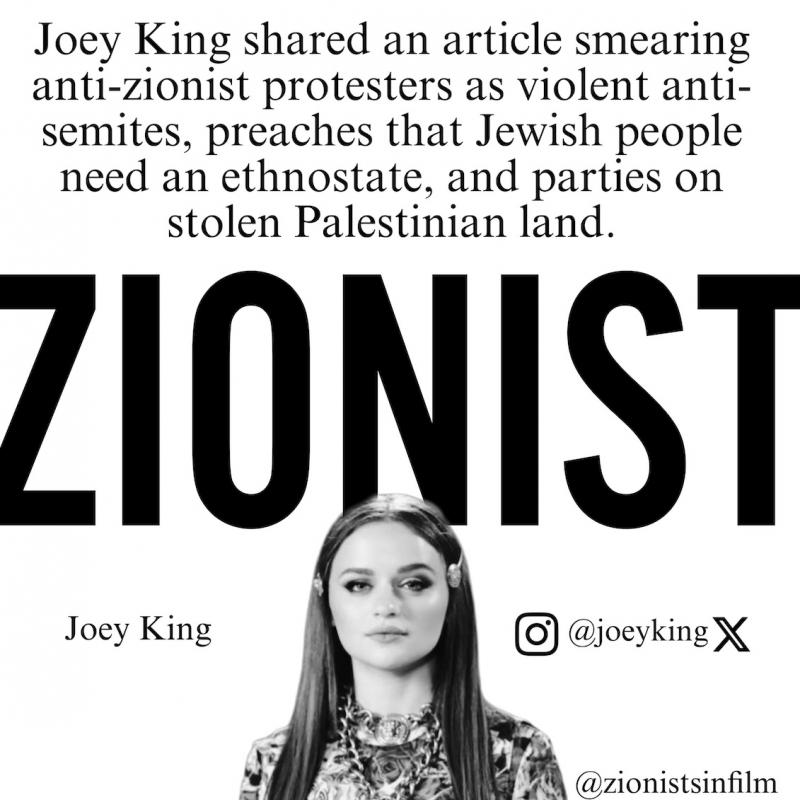 Joey King - Zionist (by Research in Progress  - 2024)