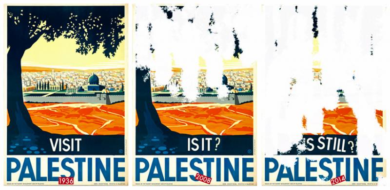Visit Palestine - Triptych (by Colin Junius - 2014)