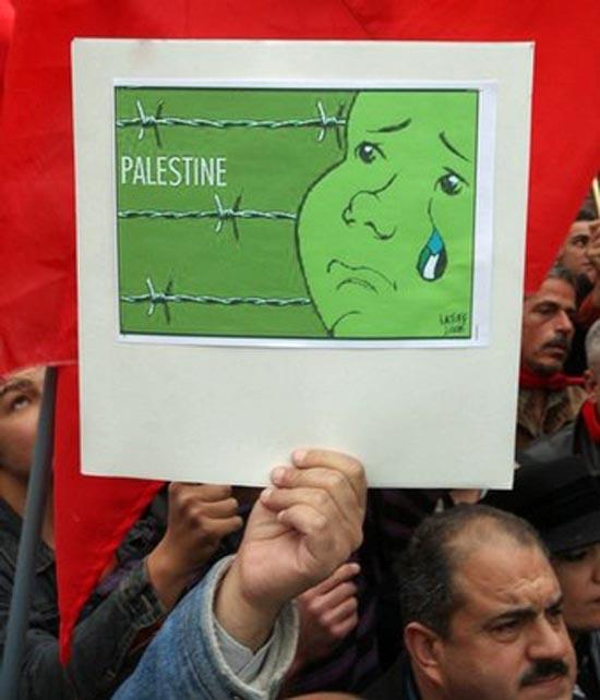 Gaza Protest - Damascus - 2009 (by Carlos Latuff - 2009)