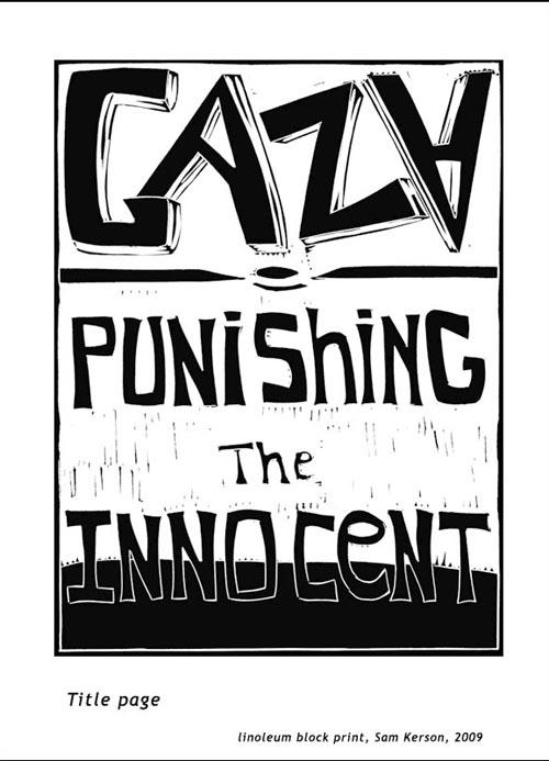 Gaza - Punishing The Innocent - Title Page (by Katah , Sam Kerson - 2009)