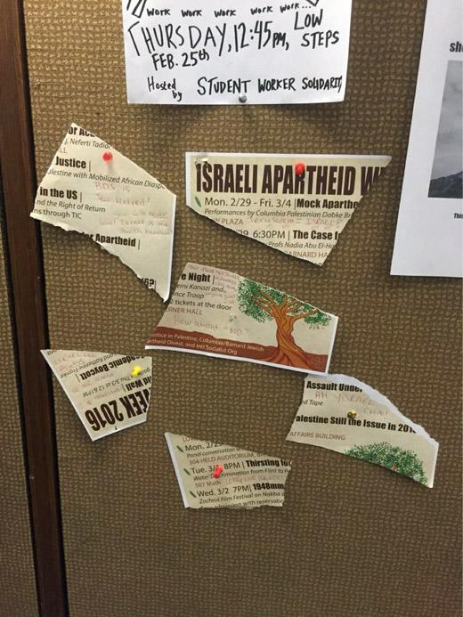Vandalism of Israeli Apartheid Week Posters (by Research in Progress  - 2016)