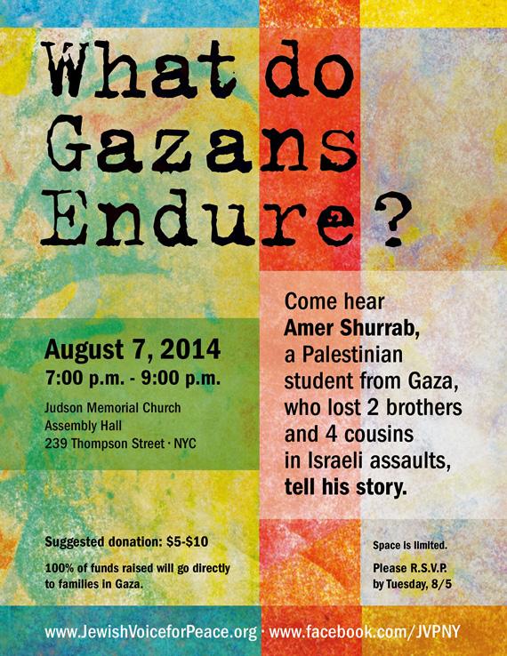 What Do Gazans Endure? (by Sarah Sills - 2014)