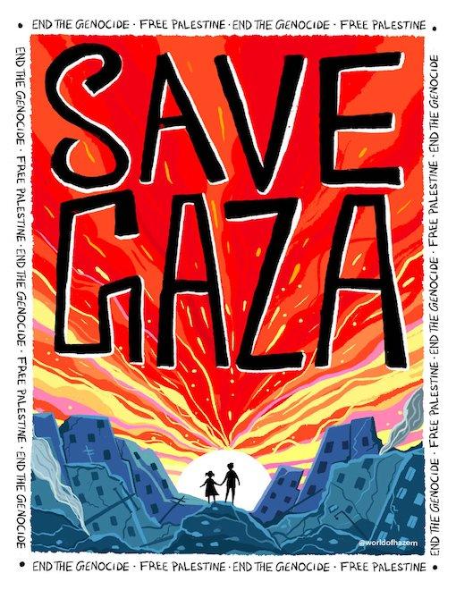 Save Gaza (by Hazem Asif - 2023)