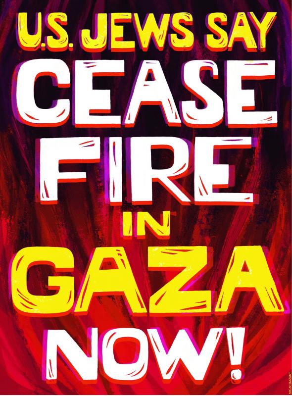 US Jews Say Cease Fire - Original (by Micah Bazant - 2023)