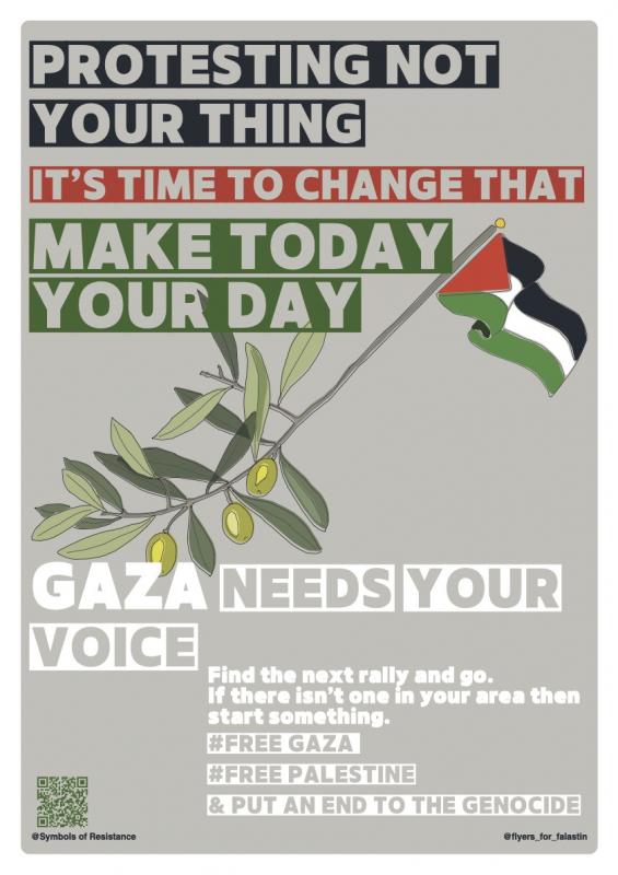 Gaza Needs Your Voice (by @symbols.of.resistance - 2023)