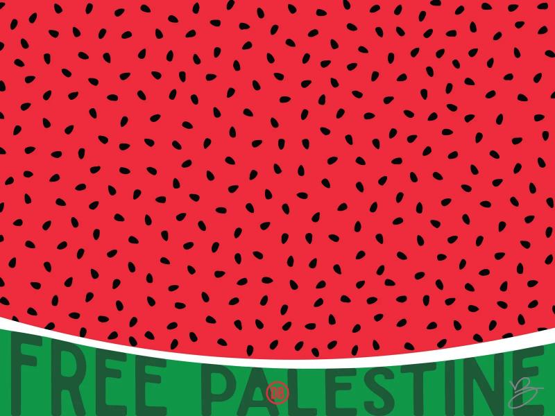 Free Palestine - Bernie (by David Bernie - 2023)