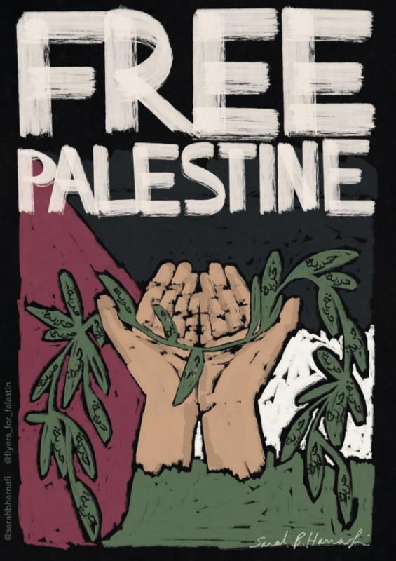 Free Palestine - @sarahbharnafi (by @sarahbharnafi - 2023)