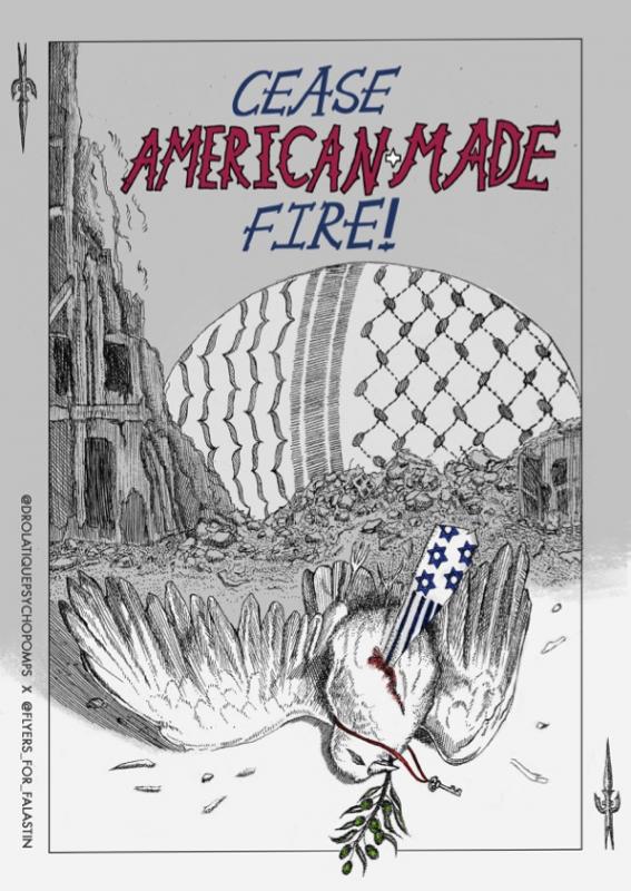 Cease American Made Fire! (by @DROLATIQUEPSYCHOPOMPS - 2023)