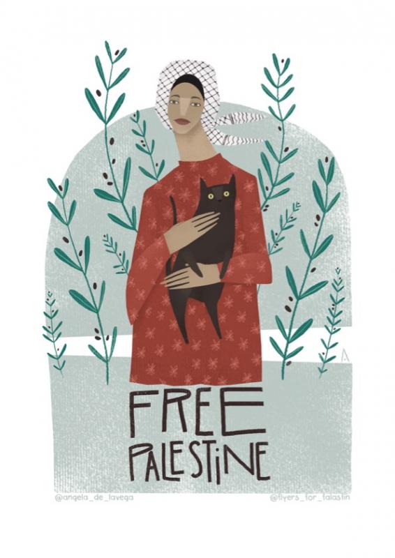 Free Palestine - @angela_de_lavega (by @angela_de_lavega - 2023)