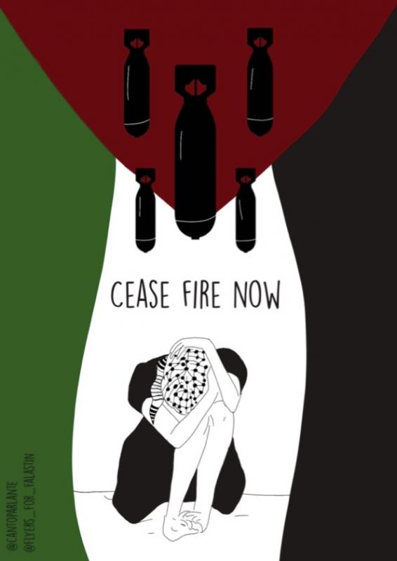 Cease Fire Now - @cantoparlante (by @cantoparlante - 2023)