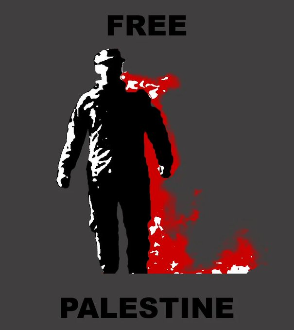 Free Palestine - Aaron Bushnell  (by Research in Progress  - 2024)