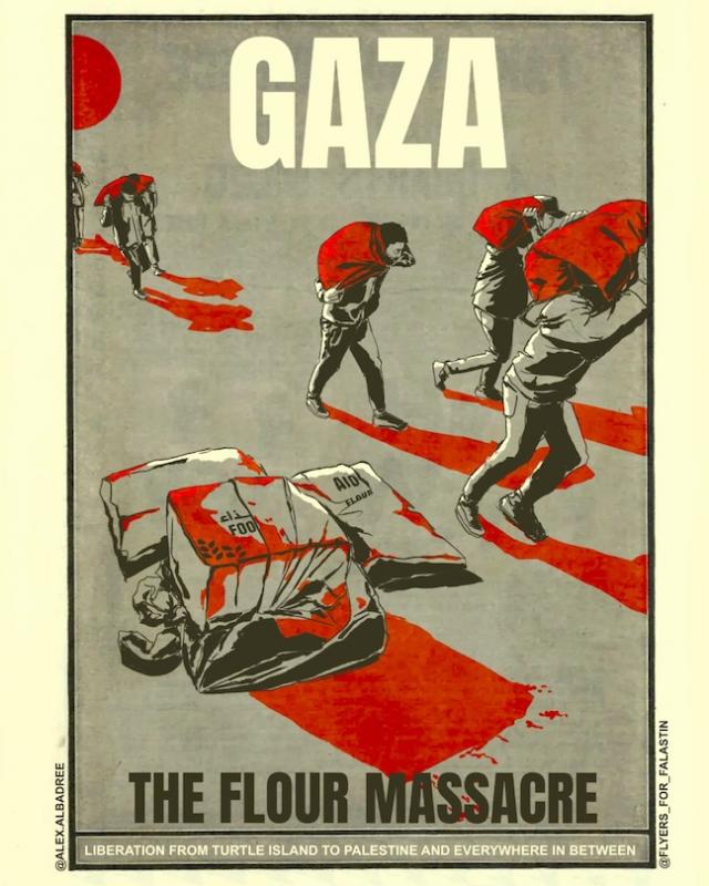 Gaza - The Flour Massacre (by Alex Albadree - 2024)