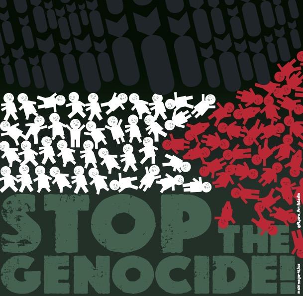 Stop the Genocide - @michimayersillus (by @michimayersillus - 2023)