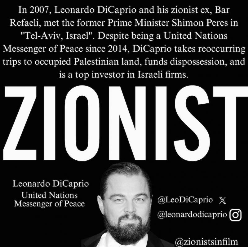 Leonardo DiCaprio - Zionist (by Research in Progress  - 2024)