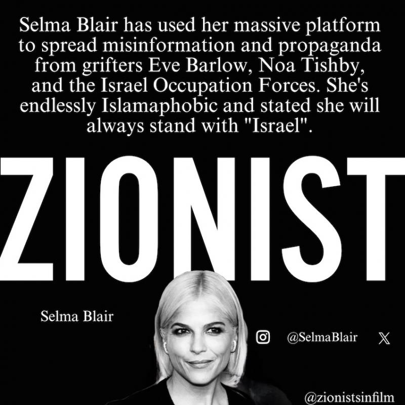 Selma Blair - Zionist (by Research in Progress  - 2024)